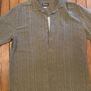 St John’s bay 100% silk shirt wood buttons